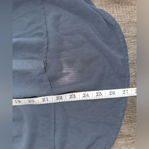 Paper Tee Women's Sheer Embroidered Back Peplum Style Button‎ Up Top Size S - Picture 9 of 9